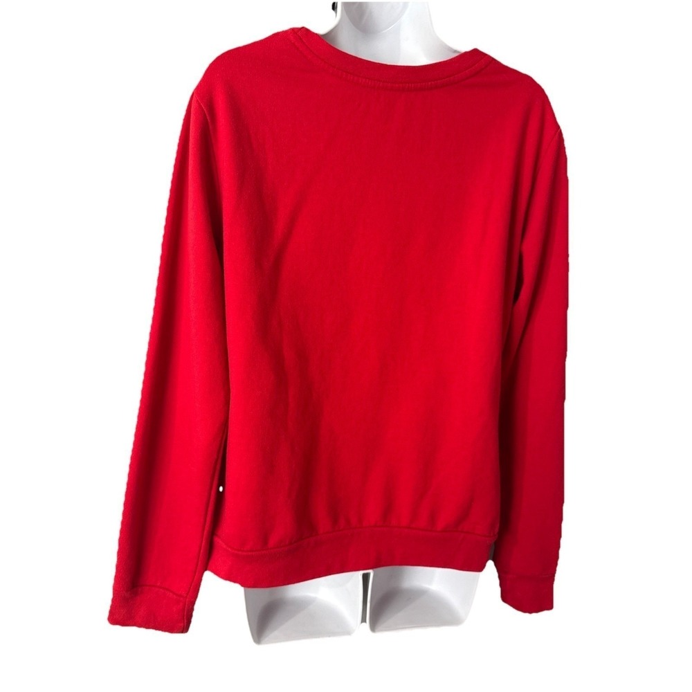 Holiday Time Sweatshirt Women Medium Red Grandma Gingerbread Hugs or Cookies - Picture 2 of 12